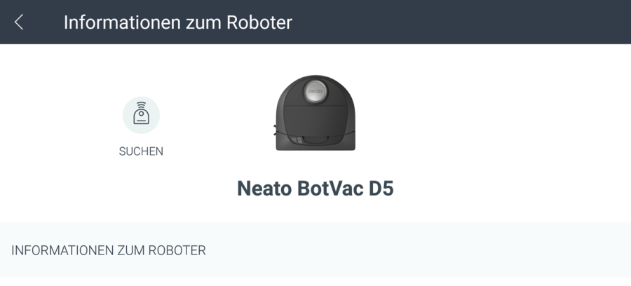 Suchen des Roboters