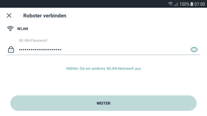 Eingabe der WLAN-Zugangsdaten