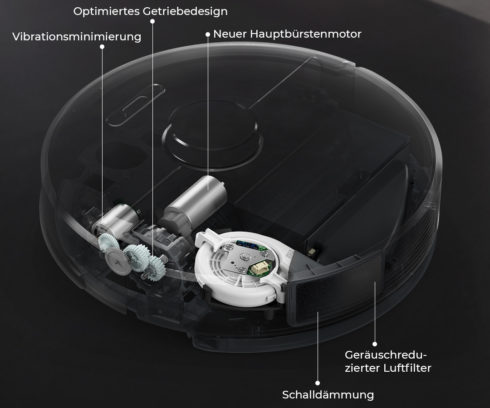 Optimierte Baugruppen des Roborock T6